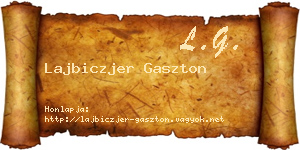 Lajbiczjer Gaszton névjegykártya